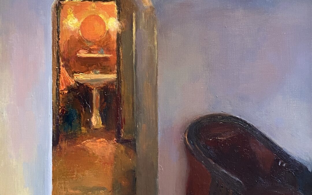 Interior with red chair
